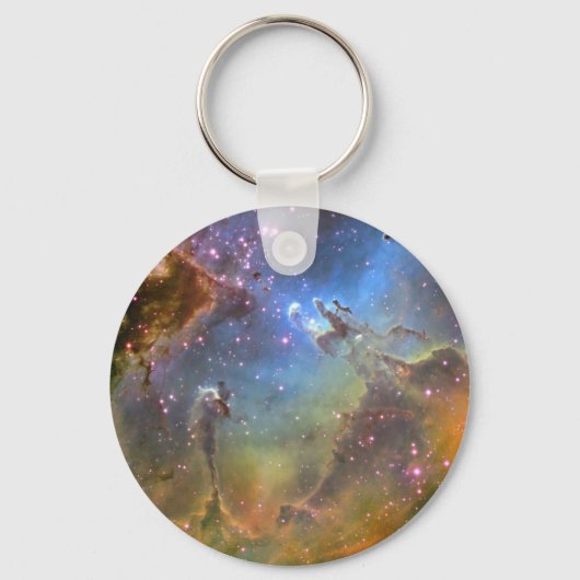 Breedvelig Afbeelding van de Eagle Nebula Sleutelhanger (Voorkant)