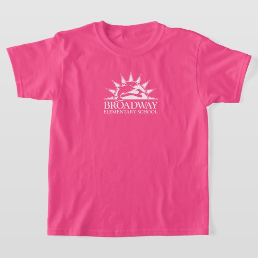 Breedweg basisschool kinder wit logo shirt (Laagn)