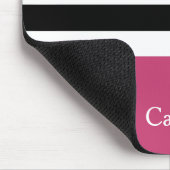 Breedzwarte horizontale strepen donkerroze naam Da Muismat (Hoek)