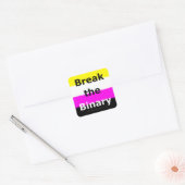 Breek de binaire vierkante sticker (Envelop)