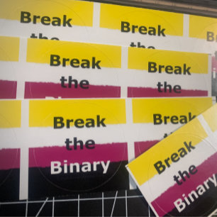 Breek de binaire vierkante sticker