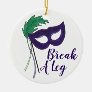 Breek een Beendrama Masker openen Night Theater Keramisch Ornament