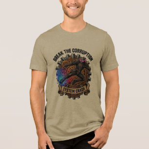 Breek het corruptiesysteem Crash Tri-Blend Shirt