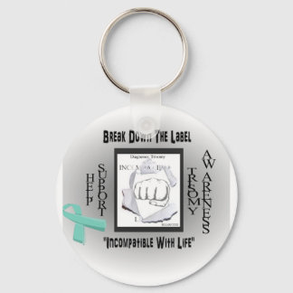 Breek het label "incompatibel met het leven" triso sleutelhanger