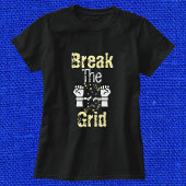 Breek het raster met Cat Paw gepersonaliseerd zwar T-shirt