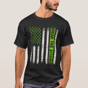 Breek het stigma US Flag Mental Health Awareness M T-shirt