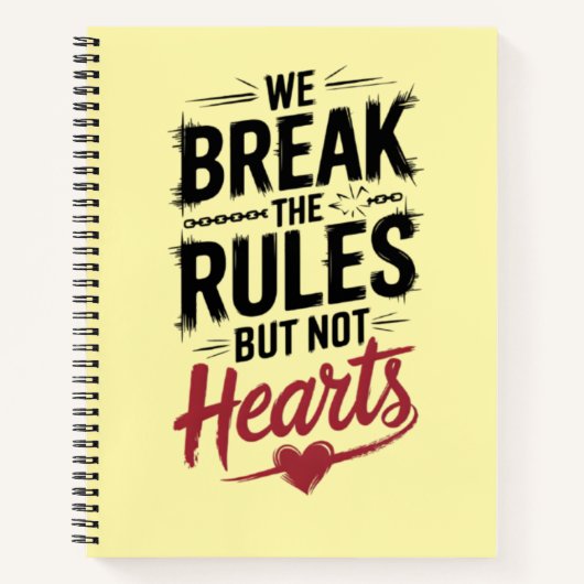 Breek regels, geen harten: Inspirerend Journal Notitieboek (Voorkant)