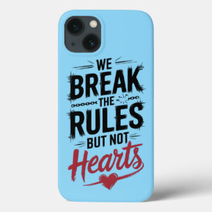 Breek regels, niet harten: typografie telefoonhoes iPhone 13 hoesje