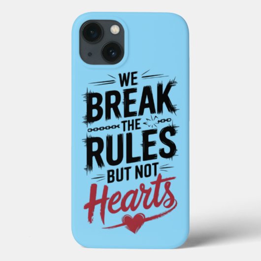 Breek regels, niet harten: typografie telefoonhoes Case-Mate iPhone case (Achterkant)