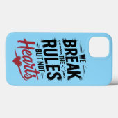 Breek regels, niet harten: typografie telefoonhoes Case-Mate iPhone case (Achterkant (horizontaal))