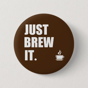 Breek 's ochtends koffie Humor Ronde Button 5,7 Cm