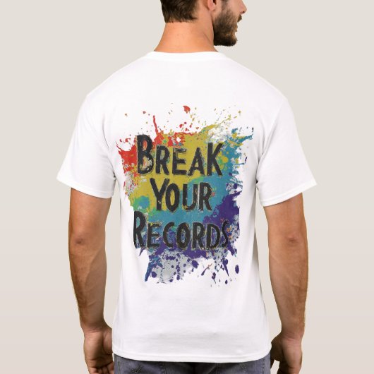 Breek uw records t-shirt (Achterkant)