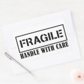 Breekbaar handvat met zorg breekbare sticker (Envelop)