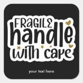 Breekbaar handvat met zorg sticker (Voorkant)