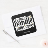 Breekbaar handvat met zorg sticker (Envelop)