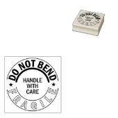 Breekbaar, niet buigen, verpakking 	rubberstempel (Gestempeld)