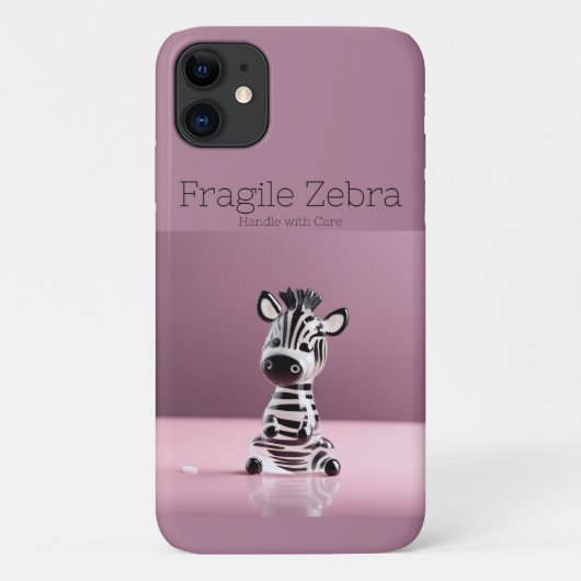 Breekbare Zebra: zorgvuldig hanteren Case-Mate iPhone Case (Achterkant)