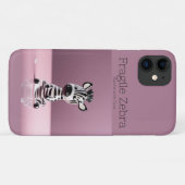 Breekbare Zebra: zorgvuldig hanteren Case-Mate iPhone Case (Achterkant (horizontaal))