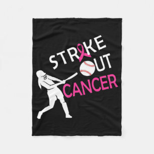 Breekkankerbestrijding Baseball Fighting Awareness Fleece Deken