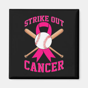 Breekkankerbestrijding Baseball Fighting Awareness Magneet