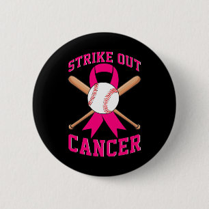 Breekkankerbestrijding Baseball Fighting Awareness Ronde Button 5,7 Cm