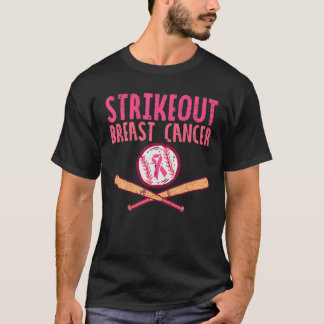 Breekkankerbestrijding Baseball Fighting Awareness T-shirt