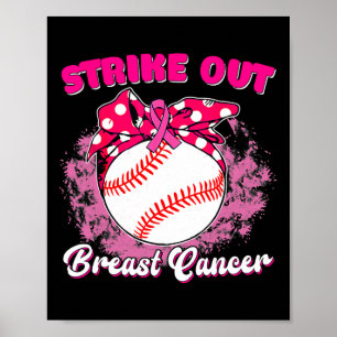 Breekkankerbewustmaking Baseball Fight Poster
