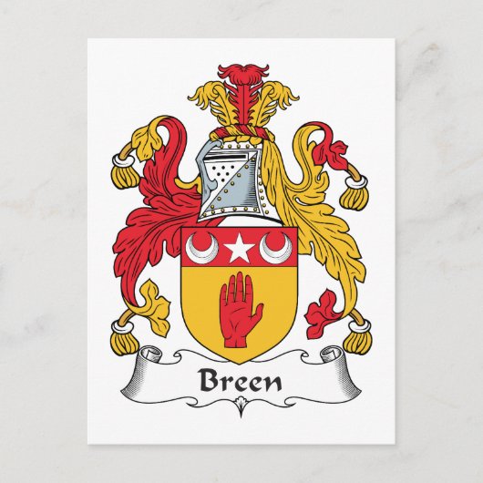 Breen Family Crest Briefkaart (Voorkant)