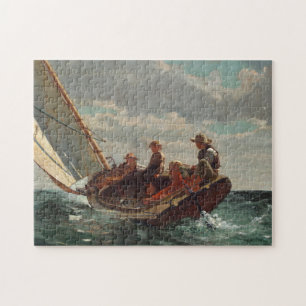 Breezing Up (een eerlijke wind) Winslow Homer Legpuzzel