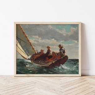 Breezing Up (een eerlijke wind) Winslow Homer Poster