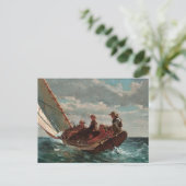 Breezing Up Fair Wind Winslow Homer Briefkaart (Staand voorkant)