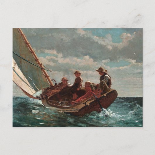 Breezing Up Fair Wind Winslow Homer Briefkaart (Voorkant)