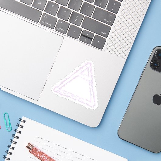 Breezy Air Element Alchemy Symbool Custom Sticker (Laptop met iPhone)