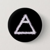 Breezy Air Element Alchemy Symbool Ronde Button 5,7 Cm (Voorkant)