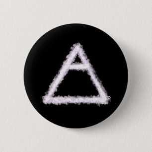 Breezy Air Element Alchemy Symbool Ronde Button 5,7 Cm