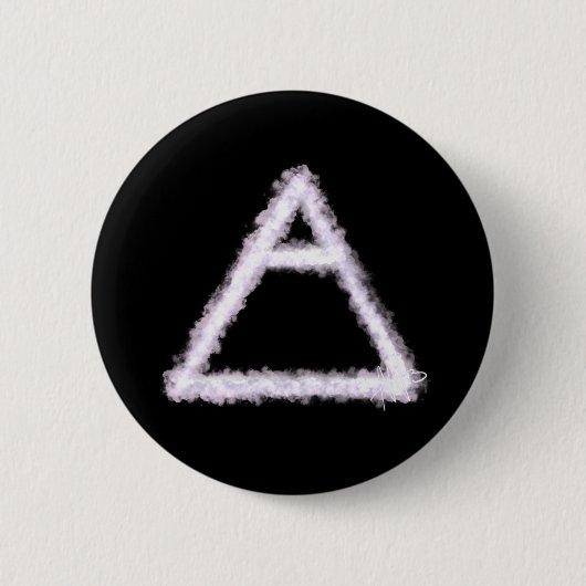 Breezy Air Element Alchemy Symbool Ronde Button 5,7 Cm (Voorkant)