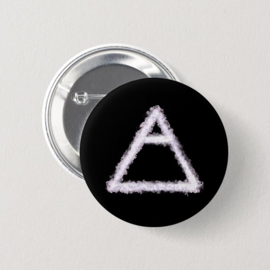 Breezy Air Element Alchemy Symbool Ronde Button 5,7 Cm (Voorkant /achterkant)