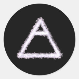 Breezy Air Element Alchemy Symbool Ronde Sticker