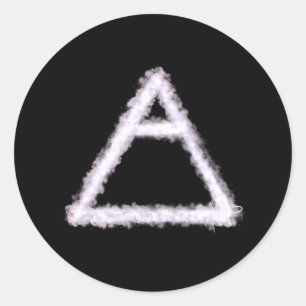 Breezy Air Element Alchemy Symbool Ronde Sticker