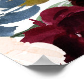 Breezy Burgundy Mariage Affiche de bienvenue (Coin)