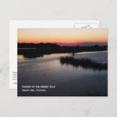 Breezy Gulf Sunset Briefkaart (Voorkant / Achterkant)