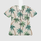 Breezy Palm Trees op Faux Grasscloth - Groen Ornament (voorkant)