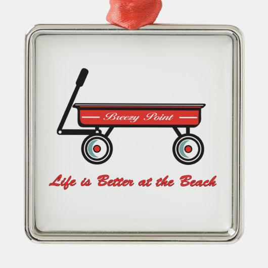 Breezy Point Little Red Wagon Ornament (Voorkant)