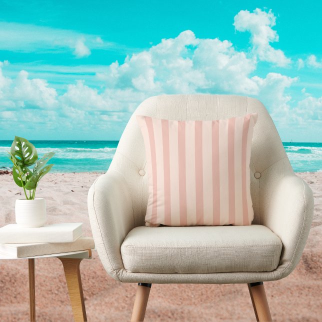 Breezy Striped Pillow in Beachy Peach Tones Pillow Kussen (Creator heeft geüpload)