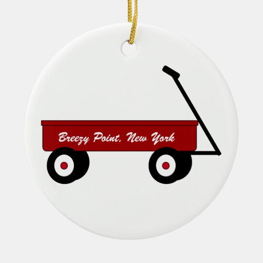 Breezy Wagon Keramisch Ornament (Voorkant)