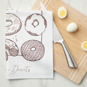 BREI DOZEN DONUTS keukenschotel handdoek + tekst (Quarter Fold)