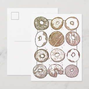 BREI DOZIJN DONUTS Ansichtkaart Briefkaart