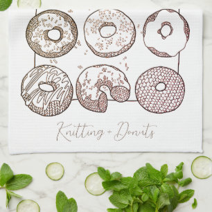 BREI DOZIJN DONUTS Keukenhanddoek + Tekst