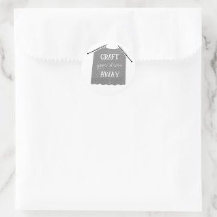 Brei je stress Weg Breinaalden Ronde Sticker