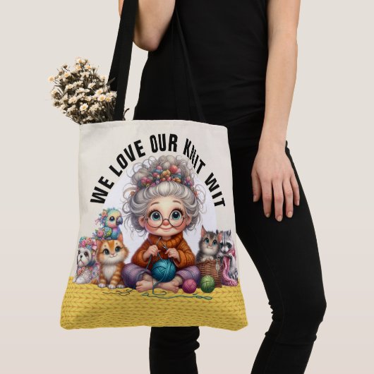 Brei Wit - Zie Terug - GROTE Canvas tas (Dichtbij)